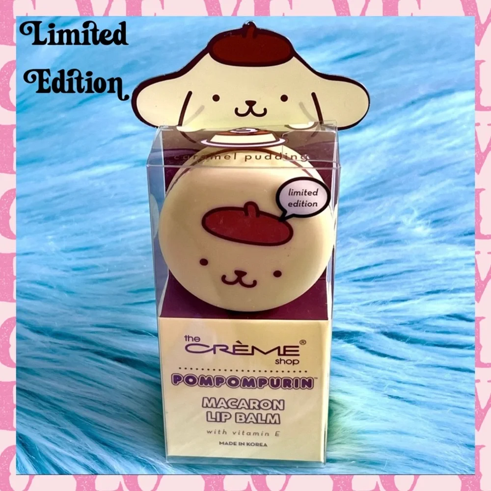 Crème Shop x Sanrio Caramel Pudding Pompompurin Macaron Lip Balm Limited Edition